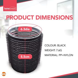 โรลม้วนผมแบบสแน็ป PVC สีดำ SOL 4PK เพิ่มวอลลุ่ม สร้างลอนผมเด้งดึ๋ง สำหรับผมยาว/ผมสั้น ลดความเสียหายจากความร้อน พกพาสะดวก - Product Image 2