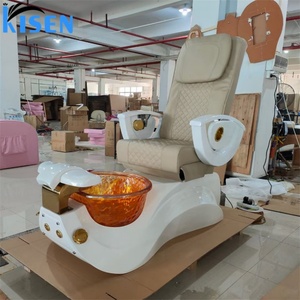 เฟอร์นิเจอร์ร้านทำเล็บหรูหราทันสมัย Kisen 2025 อ่างแช่เท้าแบบไร้ท่อ 110V เก้าอี้นวดทำเล็บมือและเล็บเท้า มีสินค้าในสต็อก - Product Image 2