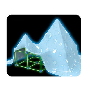 Kit de construction de tente pour enfants, jouets en plastique lumineux à assembler soi-même, avec perles à insérer - Product Image 1