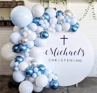 Macaron bleu océan thème fête bébé douche ballon ensemble garçon joyeux anniversaire Festival décoration Latex ballon guirlande Kit ensemble
