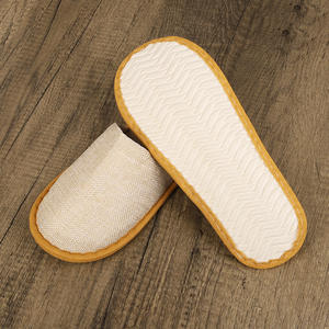 Pantuflas <span class=keywords><strong>de</strong></span> Lino Abiertas SAIN SL-13, Reciclables y Biodegradables, Hechas <span class=keywords><strong>en</strong></span> China, para Hotel y Viajes, Venta al Por Mayor - Product Image 4