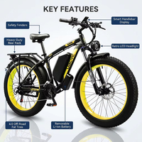 Bicicleta Eléctrica de Montaña de 26 Pulgadas, Todoterreno, de Alta Calidad, con Neumáticos Anchos, OEM, Elektro Fahrrad, Bicicleta Eléctrica para Adultos, E-Bike, MTB