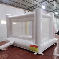 Château gonflable arc-en-ciel de qualité commerciale en PVC de 10x10 pieds, couleur pastel, petit château de saut pour les fêtes d'enfants en plein air, installation facile