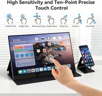 Écran dédié pour une expérience visuelle améliorée, moniteur portable tactile IPS FHD de 15,6 pouces, résolution 1080p pour interface 60 Hz