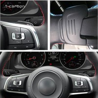 Extension de volant avec palettes de changement de vitesse en fibre de carbone pour Volkswagen Golf7 MK7 Scirocco Polo GTI T-carbon Accessoires intérieurs