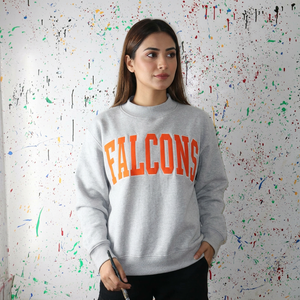 FALCONS ASH GREY Hooded Winter Men's 100% Cotton High Street Vintage Finer Threads - Product Image 1