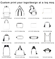 Sac à main en PVC transparent réutilisable bon marché personnalisé sac de plage transparent sac fourre-tout sacs cadeaux avec poignée