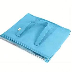 Custom Waterproof Food Insulation Bag With Logo Wholesale Blue Large Capacity Reusable Cooler - Product Image 5