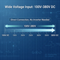 Climatiseur solaire hybride Deye ACDC410A/R32, 1,5 CV, entièrement à courant continu, à montage mural, refroidissement et chauffage, 100 % énergie solaire