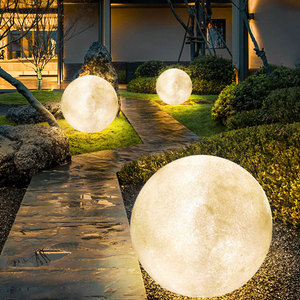 Modern 3D LED <strong>Moon</strong> Lamp with Remote Control Glowing Night Light Ball E26 Base Battery Powered Plastic PE for <strong>Illuminated</strong> Events - Product Image 5