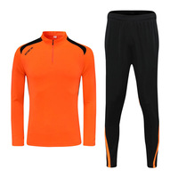 Ensemble de survêtement de football pour adulte, pantalon long à demi-zip, tenue de sport, équipement d'entraînement, 100% polyester, imprimé léopard
