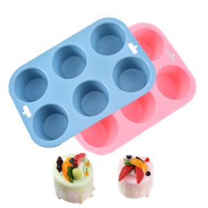 Household Reusable <b>Cake</b> <b>Tool</b> Silicone BPA Free Eco-friendly 6-Cavity 3D Cupcake Muffin Mold Oven Dishwasher Safe - Product Image 5