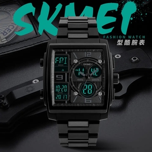 <span class=keywords><strong>Reloj</strong></span> <span class=keywords><strong>Skmei</strong></span> 1584 al por Mayor, <span class=keywords><strong>Reloj</strong></span> de Pulsera Cuadrado Especial con Formato <span class=keywords><strong>Binario</strong></span> de 12 y 24 Horas para Hombre, <span class=keywords><strong>Reloj</strong></span> Deportivo Resistente al Agua - Product Image 4