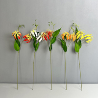 Nouvelle fleur de lys araignée en soie artificielle de haute qualité pour la décoration de toile de fond de table de centres de fête de mariage