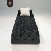 Style français personnalisé luxe en cuir rembourré canapé chaise Accent boucle conception modulaire canapé