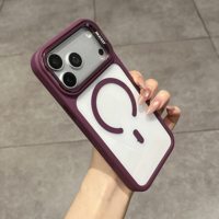 Aanpasbare siliconen magnetische kickstand hoes voor iPhone 18 17 Pro Max 2-in-1 schokbestendig verborgen kickstand hoesje met soft-touch gevoel
