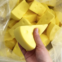 Jouet Squishy en PU à Rebond Lent, Forme de Fromage Triangulaire, Jouets à Presser Anti-Stress, Jouets de Décompression pour Enfants et Adultes