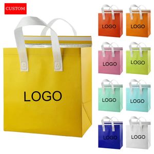 Sac d'emballage isotherme personnalisé jetable en non-tissé laminé aluminium avec poignée pour barbecue, froid et chaud - Product Image 1