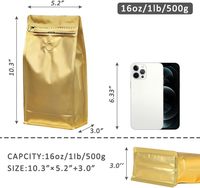 Sacs à café personnalisés écologiques en PE de qualité alimentaire, résistants à l'humidité, 250g, 340g, 500g, 1kg, à soufflet latéral et fond carré, avec valve, pour lait et gelée