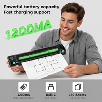 Impresora Térmica Portátil Phomemo M08F A4, Mini Impresora Inalámbrica sin Tinta para Hogar, Oficina, Viajes, iOS, Android, Windows