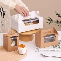 Boîte d'emballage portable transparente et épaissie pour cupcakes, avec estampage, pour aliments, 1/2/4/6 pièces, desserts, pâtisseries, tartes, muffins