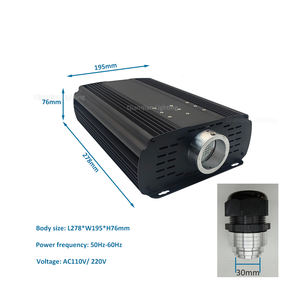 Kit d'éclairage LED à fibres optiques scintillantes de décoration moderne avec projecteur LED RGB 75w, lustre LED, fibres de 0,75 mm, AC110V/AC220V - Product Image 6