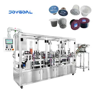 Factory price direct sale k cup coffee capsule filling sealing machine tray rotary espresso filling and sealing machine