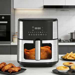 Friteuse électrique carrée numérique 6,5 L/7,5 L en plastique avec fonctions de cuisson à air chaud, cuisson économe en énergie, cuisson rapide, nettoyage facile - Product Image 4