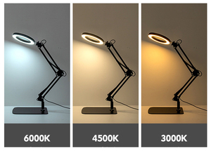 <span class=keywords><strong>Loupe</strong></span> de travail spéciale à LED moderne à intensité variable 8x avec support de table et éclairage LED - Product Image 4