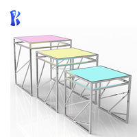 Tables pliantes OKEY pour cocktails, tables de buffet imbriquées pour hôtels, banquets, soirées cocktails, tables d'événements avec roulettes
