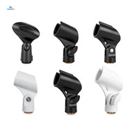 Nouveau modèle de support de microphone à pince en plastique et métal, en forme de U ou en forme d'œuf solide, support paresseux à fixation rapide