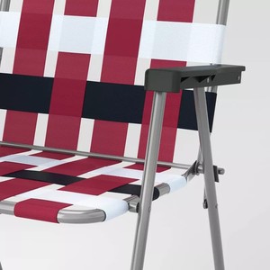 Silla reclinable de Patio plegable con correa Web Ligera personalizada, sillas de playa palmeadas con marco de Metal para exteriores, para Picnic, parque, césped, Viajes - Product Image 5