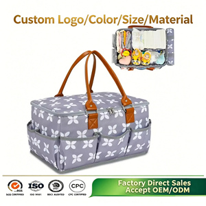 Organizador de Pañales Personalizado con Tapa y Cambiador, Cesta de Almacenamiento Grande para Guardería - Product Image 1