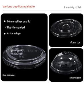 Customized Disposable 360ml 400ml 500ml 700ml PET Cold <b>Drink</b> <b>Cup</b> Transparent U Shaped Single Wall with Lids <b>Plastic</b> <b>Cups</b> - Product Image 5