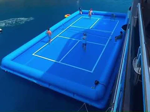 Cancha de Pickleball, Voleibol y Tenis Acuático Inflable Comercial, Plataforma Deportiva Flotante de PVC, Instalación de Entretenimiento - Product Image 5