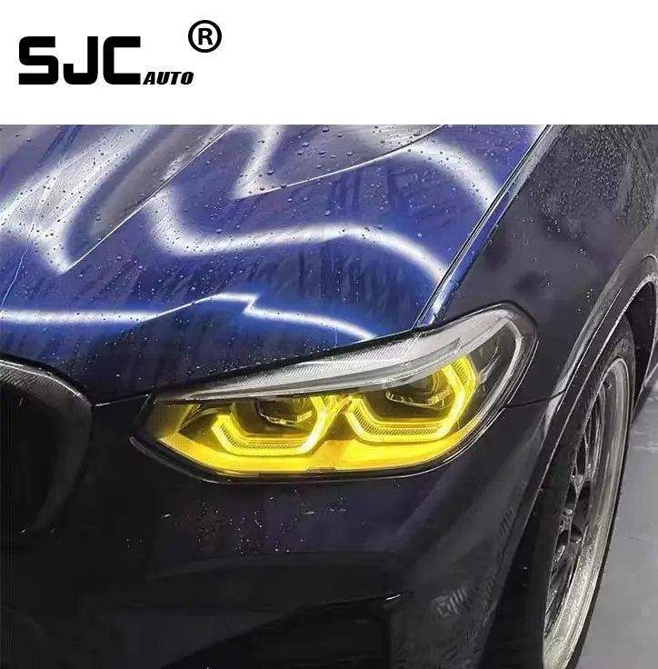 BMW 2018 용 SJC 자동차 부품-2022 F97 X3M F98 X4M G01 X3 DRL 모듈 CSL 레몬 옐로우 DRL 헤드라이트 모듈