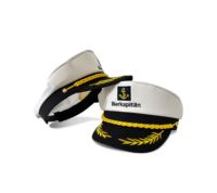 Cappello da Yacht di alta qualità per adulti bianco con il logo del ricamo anteriore e il cappello di buona vendita a tesa curva