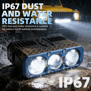 Sanvi S301 3-lens Led Car Spotlights Grille <b>Lights</b> for Driving Fog <b>Work</b> External Auxiliary <b>Lights</b> for Off-road Motorcycles - Product Image 3