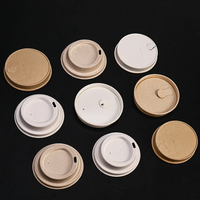 Couvercles en papier blanc enduit de PE, écologiques et imperméables, de 80 mm et 90 mm, imprimés sur mesure à Xiamen, pour gobelets à café chaud et soupes jetables