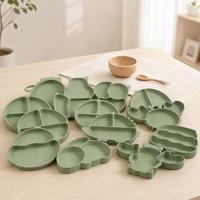 Moule en silicone écologique pour la pâtisserie maison, idéal pour la nourriture pour bébé, forme animaux de dessin animé, pour gelée et pouding, compatible lave-vaisselle, DIY parent-enfant