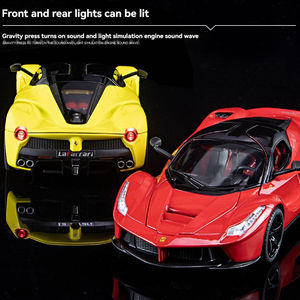 Modelo de coche fundido a presión 1:22 <span class=keywords><strong>Rafa</strong></span> con sonido y luz, puerta de retroceso abierta, decorar coleccionar modo de coche de metal - Product Image 2