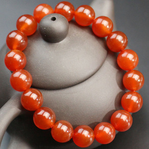 <b>Red</b> Agate <b>Bracelet</b> 23mm Ball Beads Single Loop Unisex Jewelry Gift Hangzhou Origin - Product Image 1