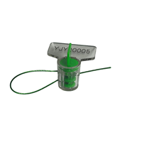 Sceau de sécurité en acier et plastique YDMS007, scellé à torsion, scellé à cadenas, taille personnalisable pour l'électricité/l'eau/le gaz