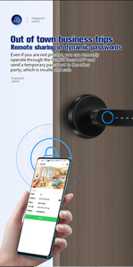 Serrure de porte à empreinte digitale TTlock Tuya en alliage d'aluminium avec support Cloud et cylindre à levier C pour <span class=keywords><strong>portes</strong></span> en bois et en acier - Product Image 6