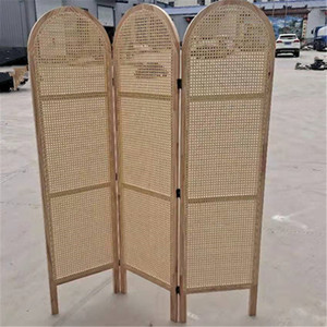 Scheidingswand 3-Panel Decoratieve Rotan Scherm - Product Image 2