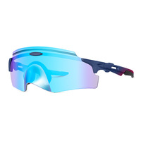 Lunettes de cyclisme sans monture, nouveau style transfrontalier, résistantes au vent et au sable, design monobloc, verres interchangeables pour hommes et femmes