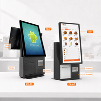 Kiosco de Pago de Pantalla Dual de 15.6 Pulgadas con Impresora, Escáner de Código de Barras y Rotación de 90 Grados para Proyectos de Punto de Venta