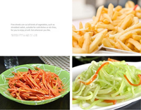 LOVFE Hachoir Manuel Multifonctionnel en Acier Inoxydable pour Légumes, Râpe à Oignon, Coupe-Concombre et Trancheur de Gingembre pour Cuisine