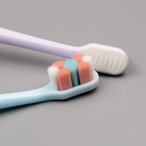 Brosse à dents de style japonais, poils en nylon doux, manche bicolore, usage domestique, adulte, manuelle, 16,19 g - Product Image 3