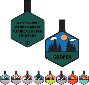 Kleine Dubbelzijdige Aangepaste Siliconen Hond & Kat Id Tag Effen Patroon Anti-Verloren Gegraveerde Tags Klassieke Stijl - Product Image 3